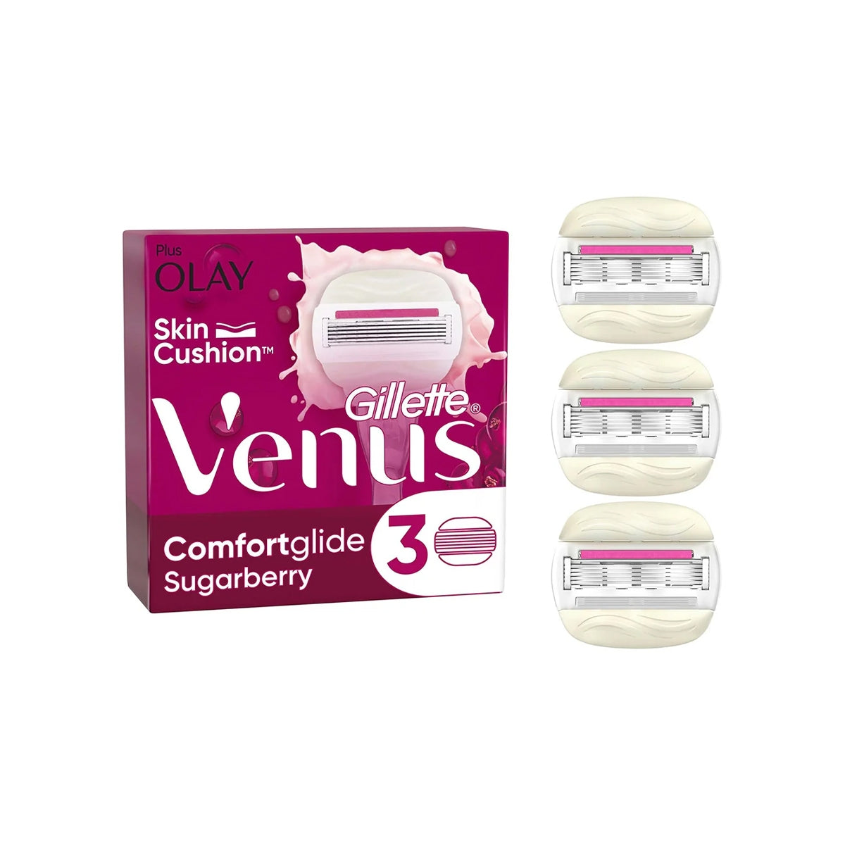 VENUS/GILLETTE COMFORTGLIDE SUGARBERRY SCENT YEDEK BAŞLIK 3'LÜ - STD / STD