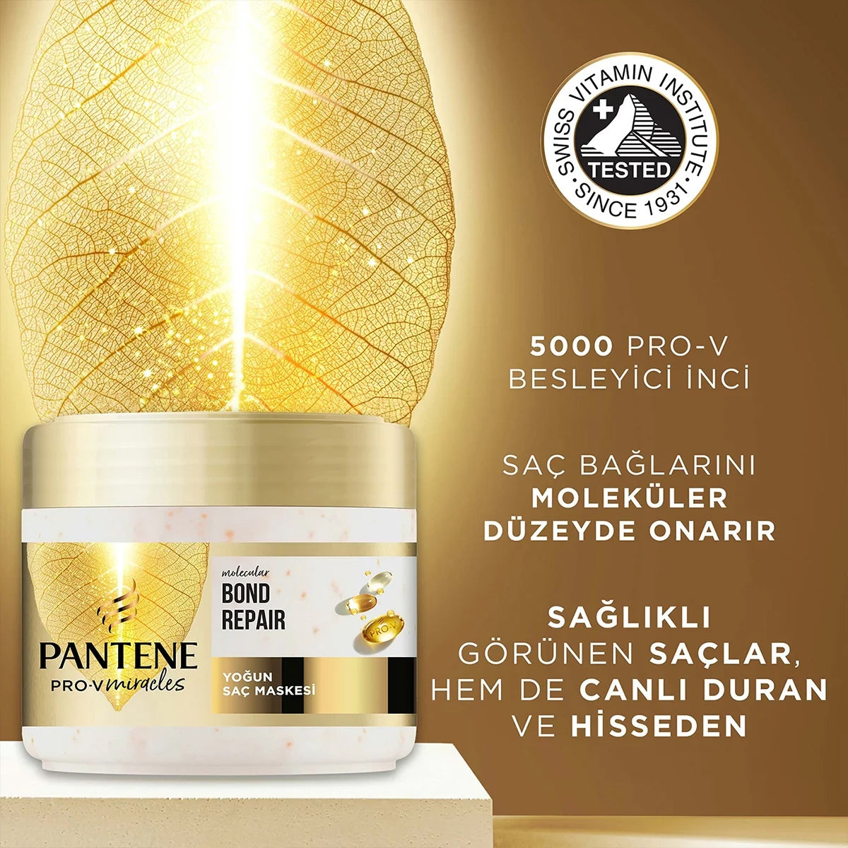 Pro-V Miracles Molecular Bond Repair Yıpranmış Saçlar İçin Saç Maskesi
300 Ml