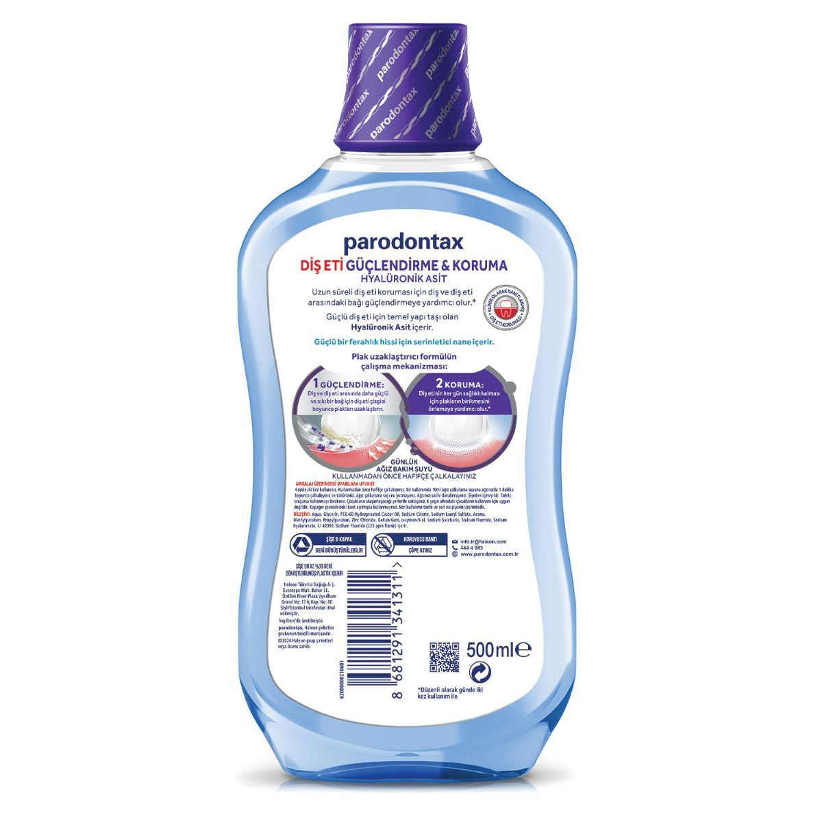 AGIZ BAKIM SUYU DIS ETI GUCLENDIRME VE KORUMA 500 ML