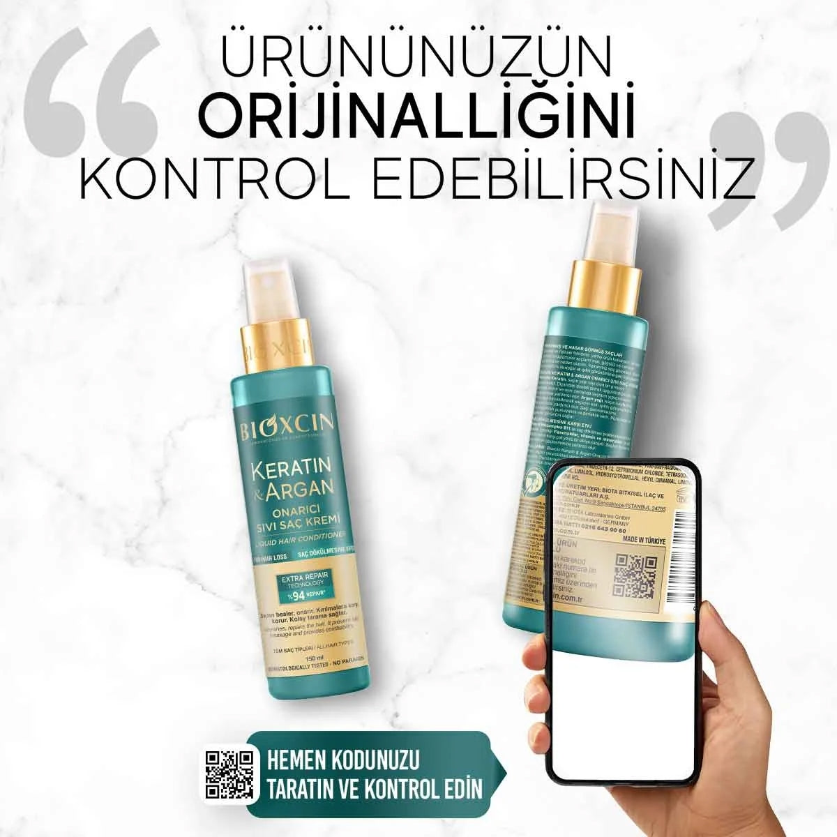 Keratin ve Argan Onarıcı Sıvı Saç Kremi 150 ml