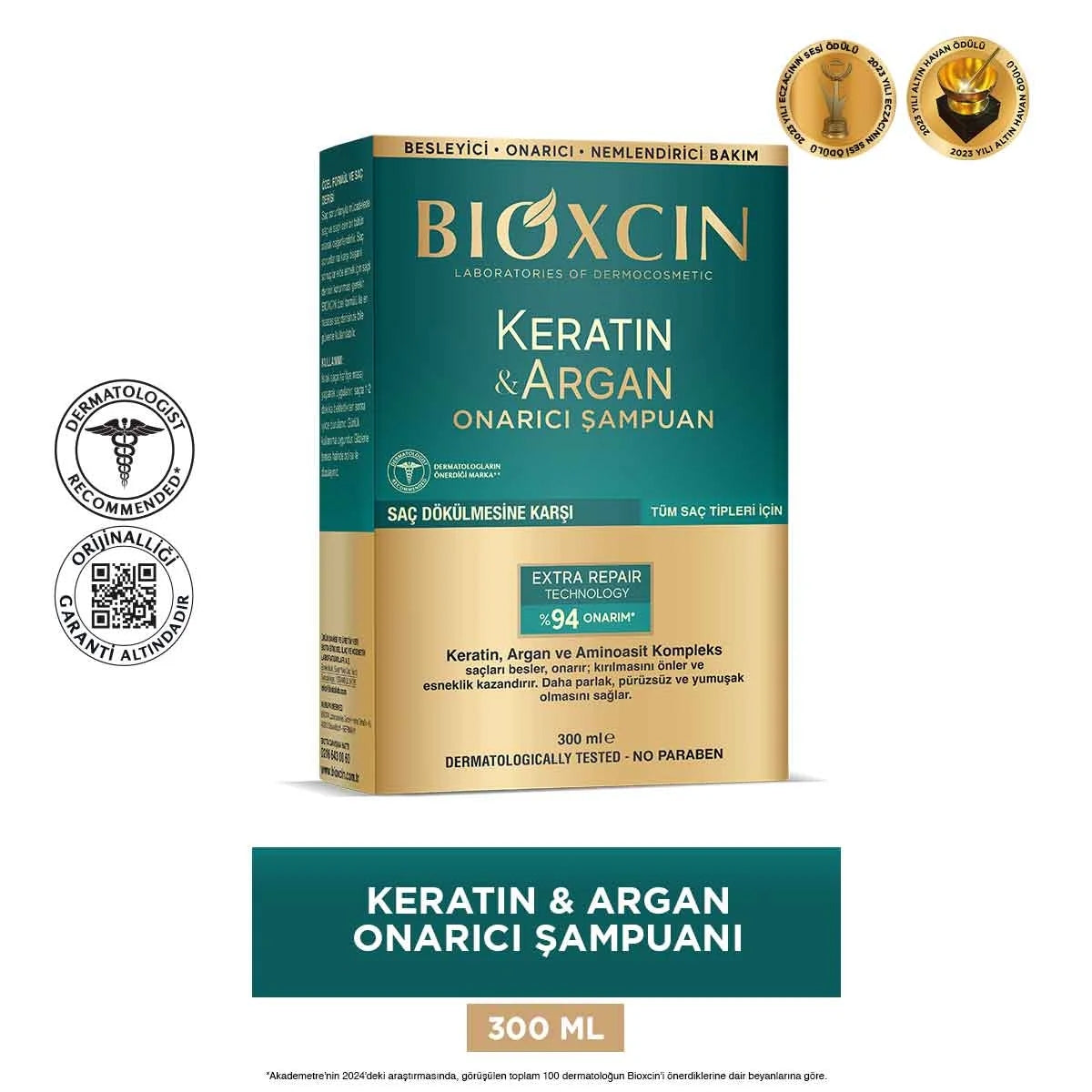 Keratin Argan Onarıcı Şampuan 300 Ml
