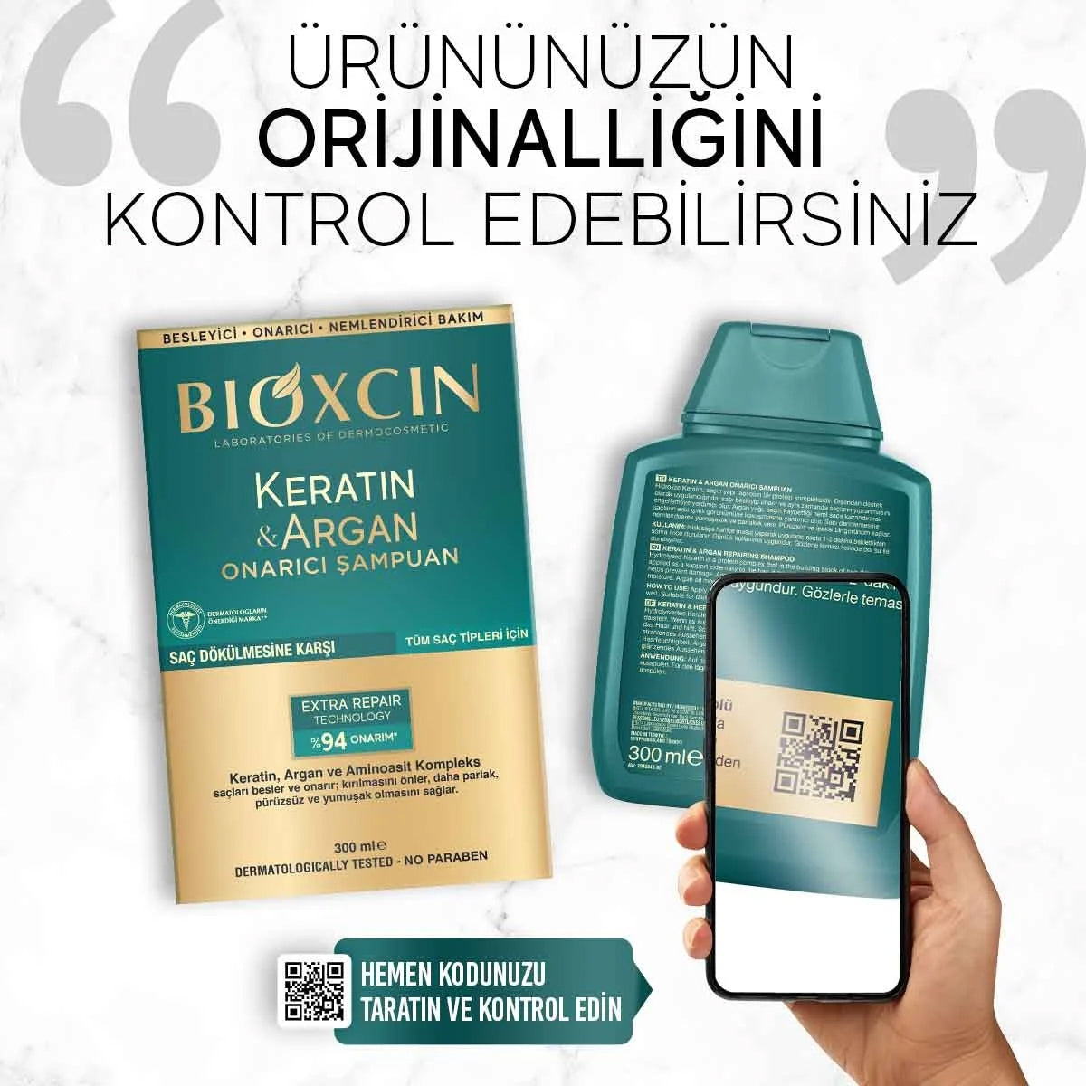 Keratin Argan Onarıcı Şampuan 300 Ml
