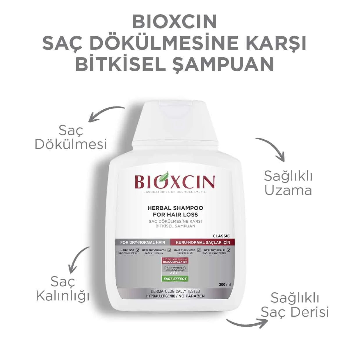 Saç Dökülmesine Karşı Kuru ve Normal Saçlar İçin Şampuan 300 Ml