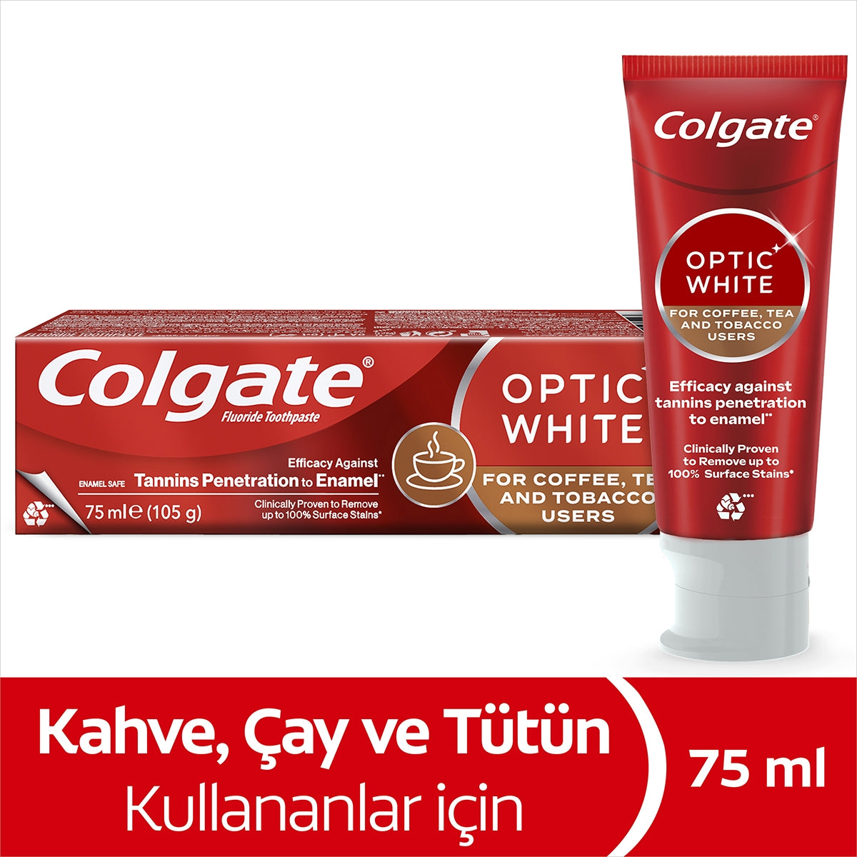 Kahve, Çay ve Tütün Kullananlar için Diş Macunu 75 ml