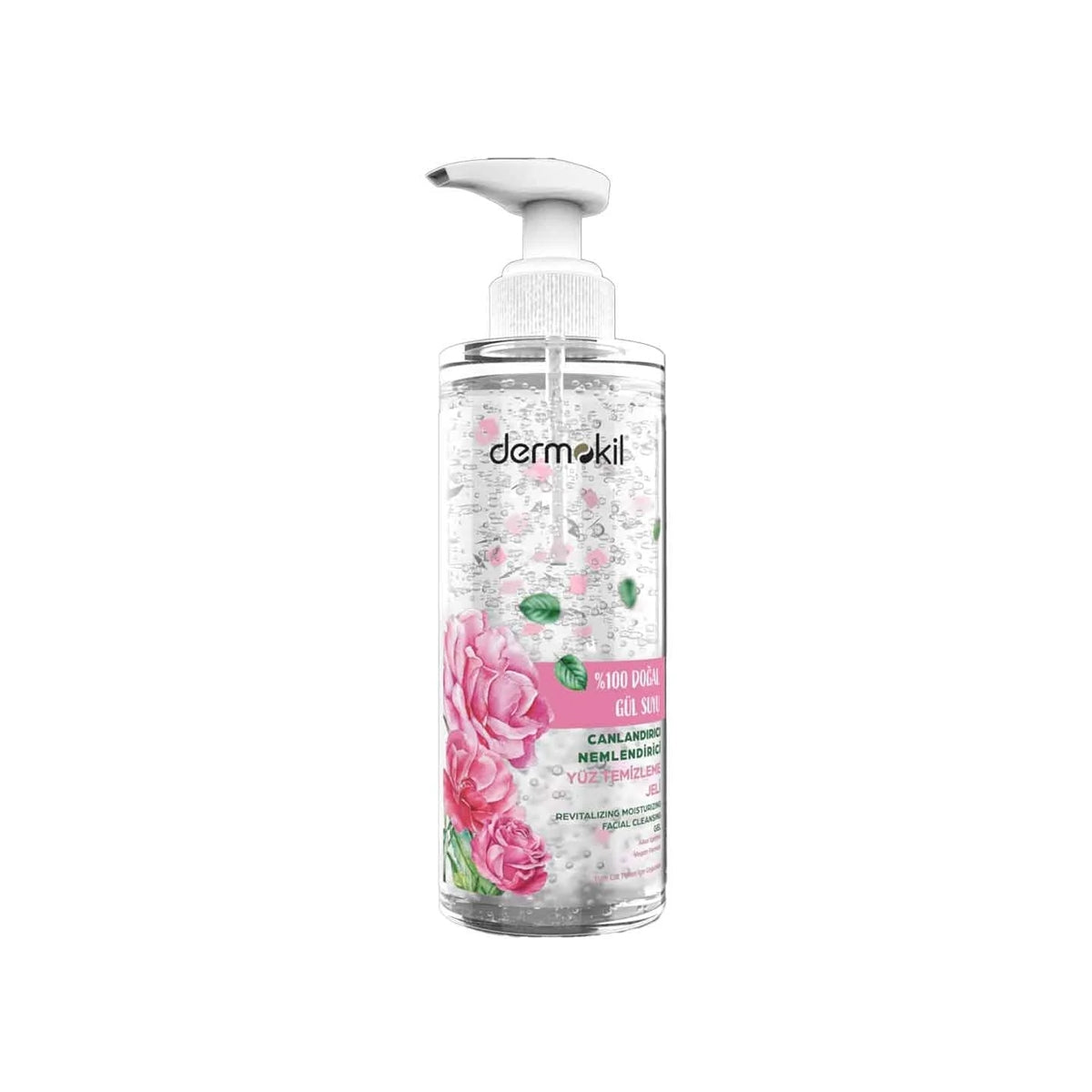 DERMOKİL %100 Doğal Gül Suyu Yüz Temizleme Jeli 200 ml