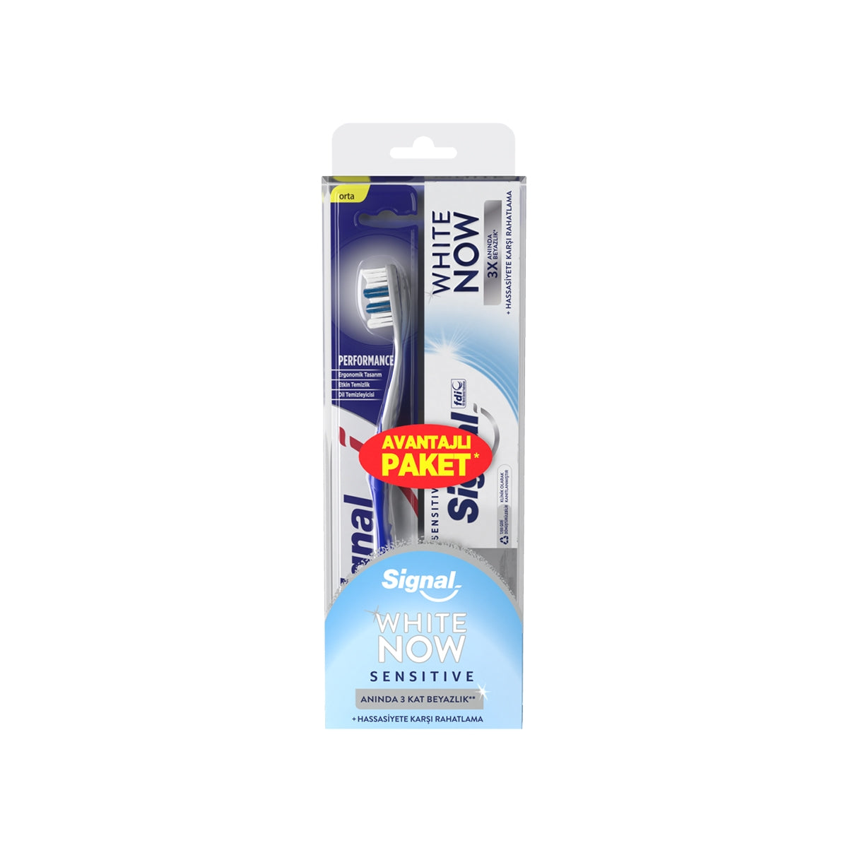 White Now Sensitive Diş Macunu 75 ml + Diş Fırçası