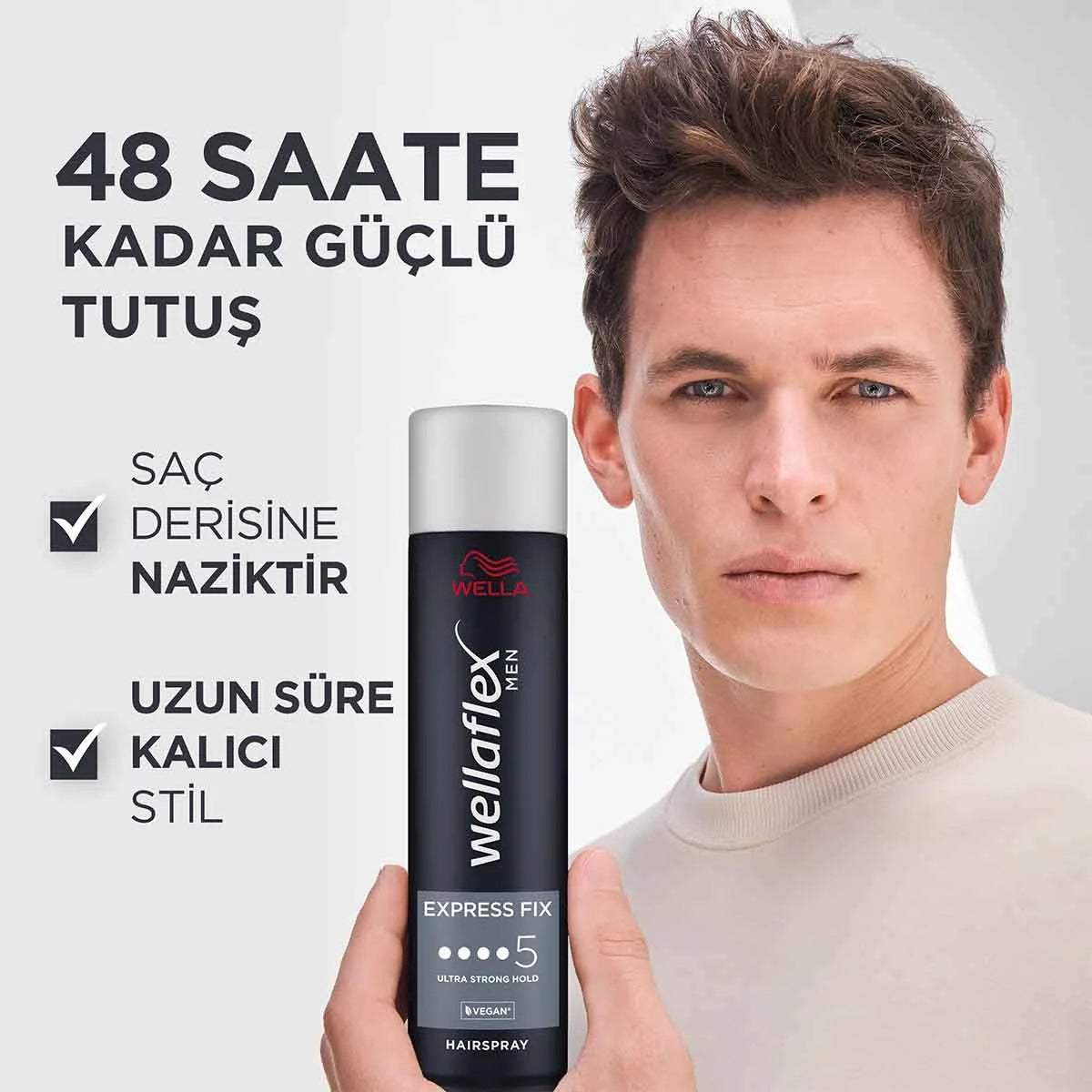 Wellaflex Saç Spreyi Erkek Hızlı Şekillendirme ve Ultra Güçlü Tutuş
250 ML