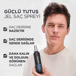 Hacim Veren, Kalınlaştırıcı ve Ekstra Güçlü Tutuş Saç Spreyi Erkek 150
ml