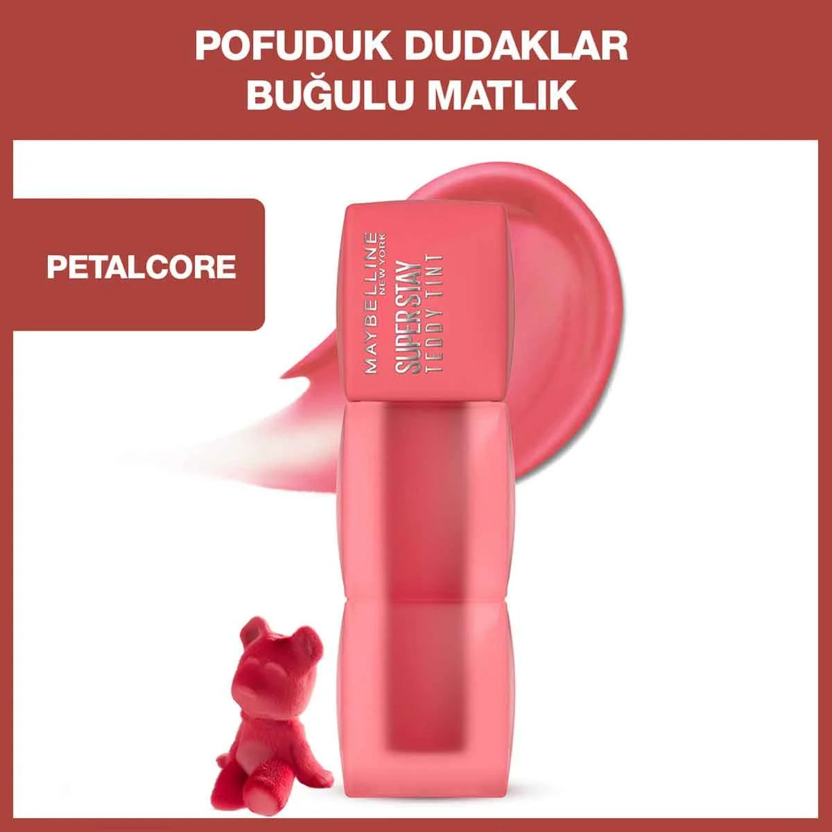 Maybelline Super Stay Teddy Tint Uzun Süre Kalıcı Likit Mat Tint 40-
Petalcore