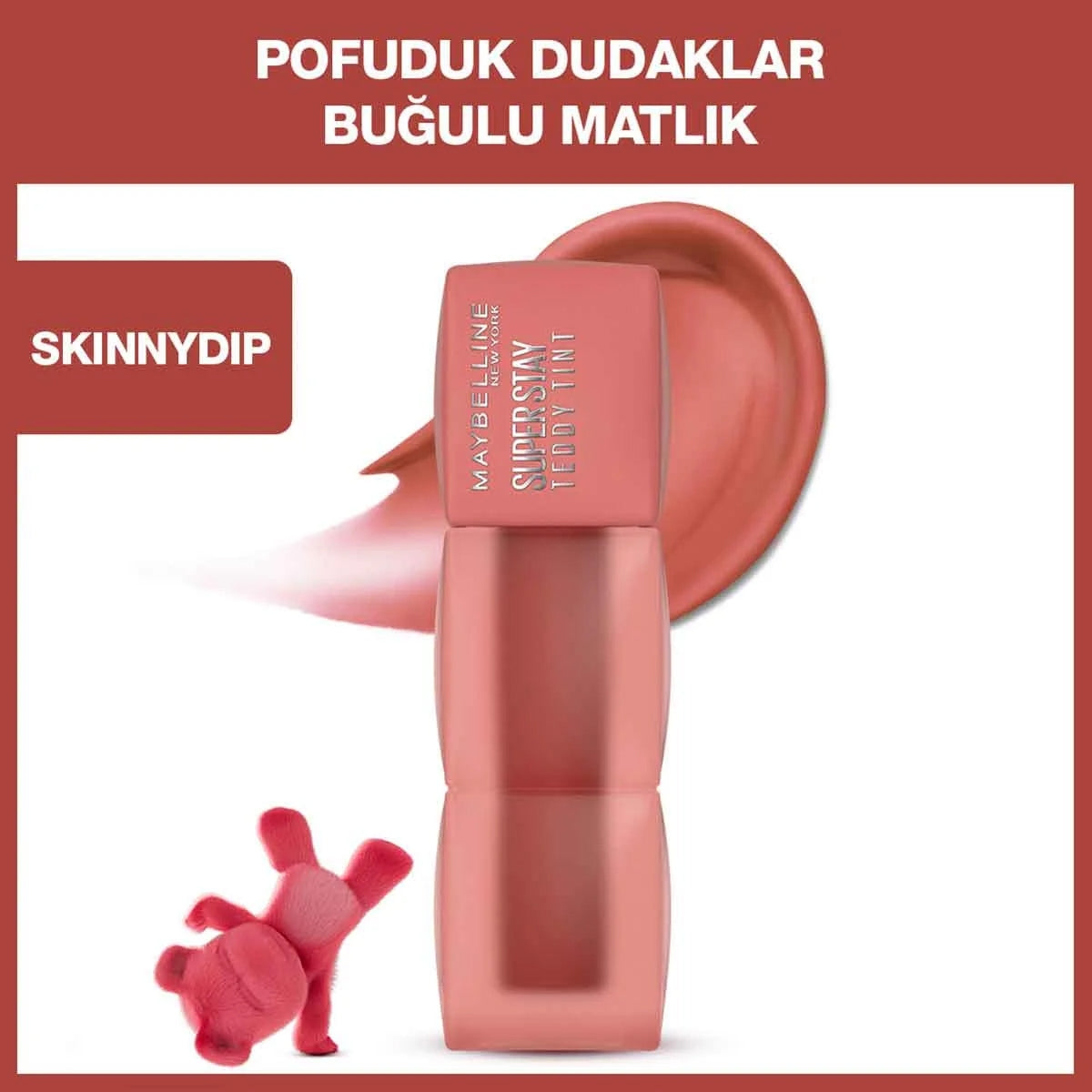 Maybelline Super Stay Teddy Tint Uzun Süre Kalıcı Likit Mat Tint 15-
Skinny Dip