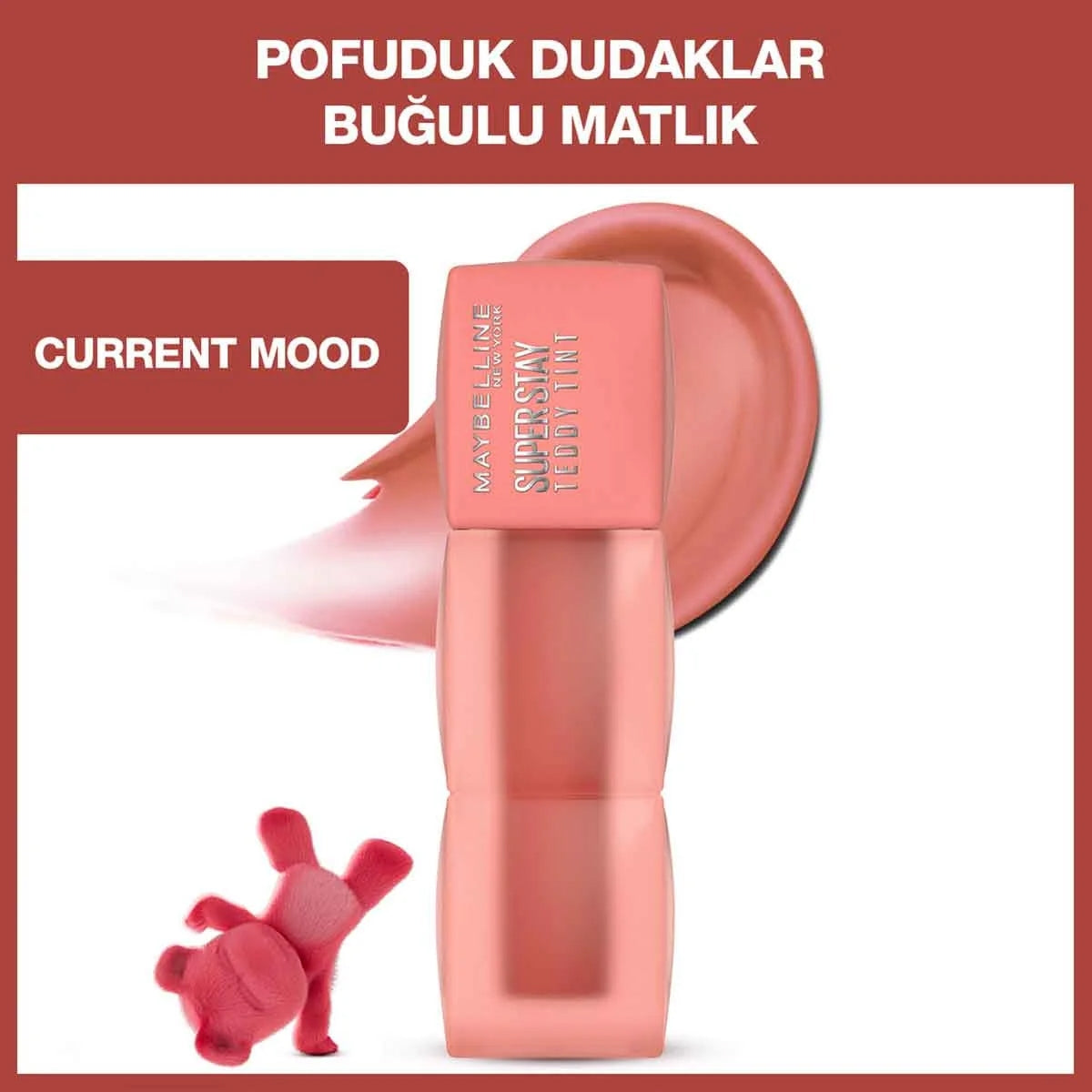 Maybelline Super Stay Teddy Tint Uzun Süre Kalıcı Likit Mat Tint 10-
Current Mood