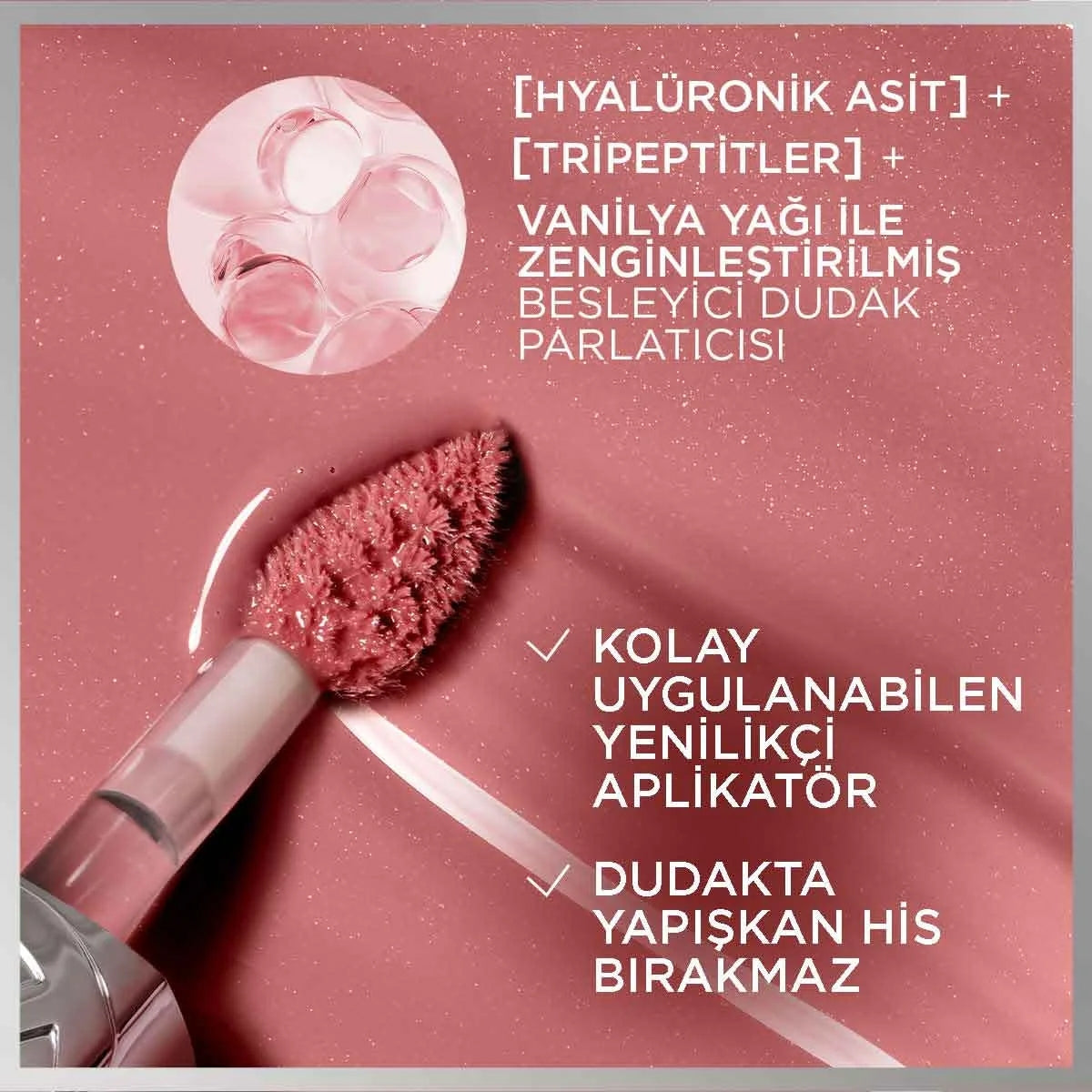 L’Oreal Paris Plump Ambition Hyaluron Lip Oil Besleyici ve Nemlendirici
Dudak Parlatıcısı 380- Rouge In Love