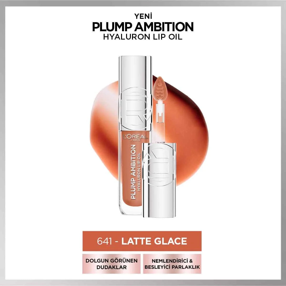 L’Oreal Paris Plump Ambition Hyaluron Lip Oil Besleyici ve Nemlendirici
Dudak Parlatıcısı 641- Latte Glace