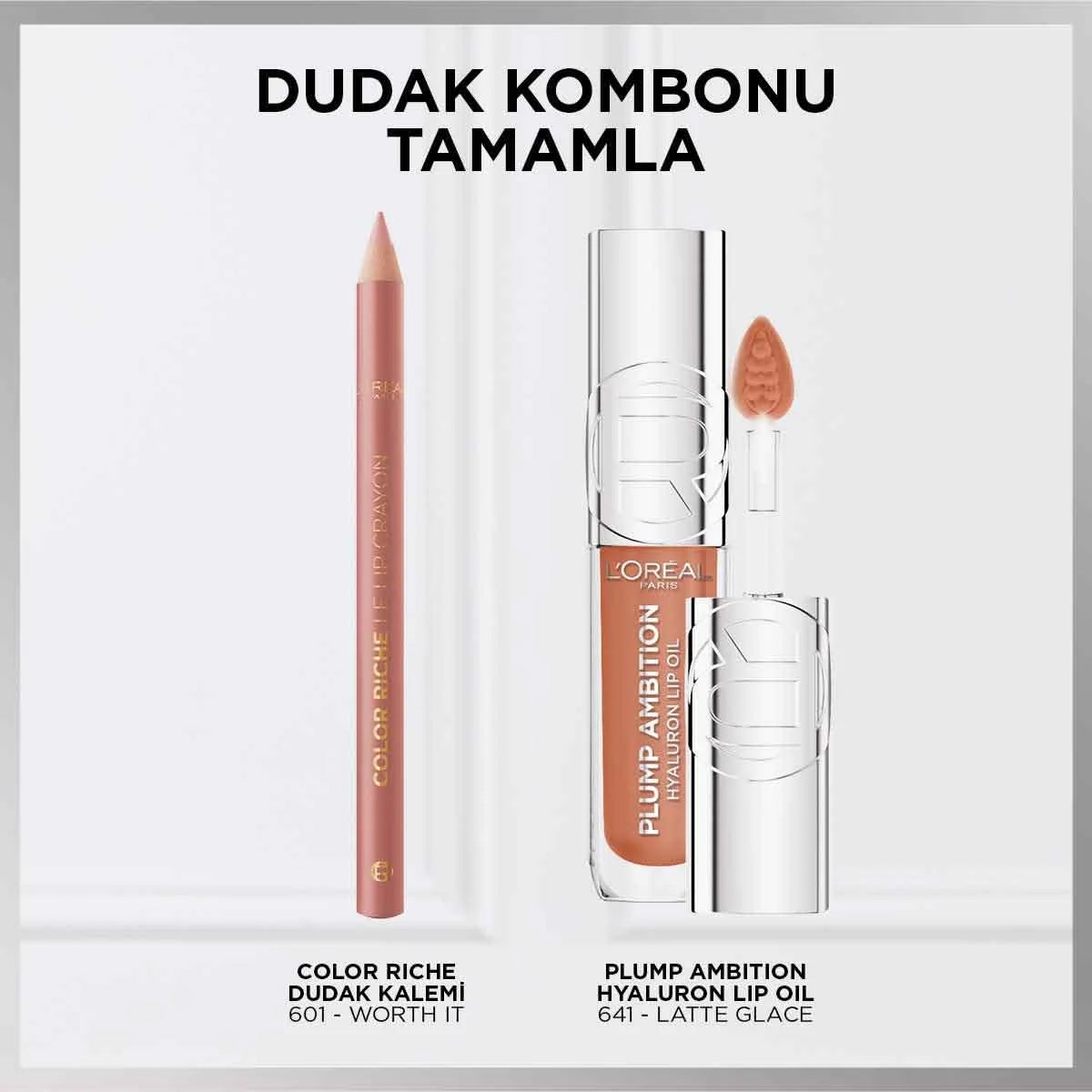 L’Oreal Paris Plump Ambition Hyaluron Lip Oil Besleyici ve Nemlendirici
Dudak Parlatıcısı 641- Latte Glace