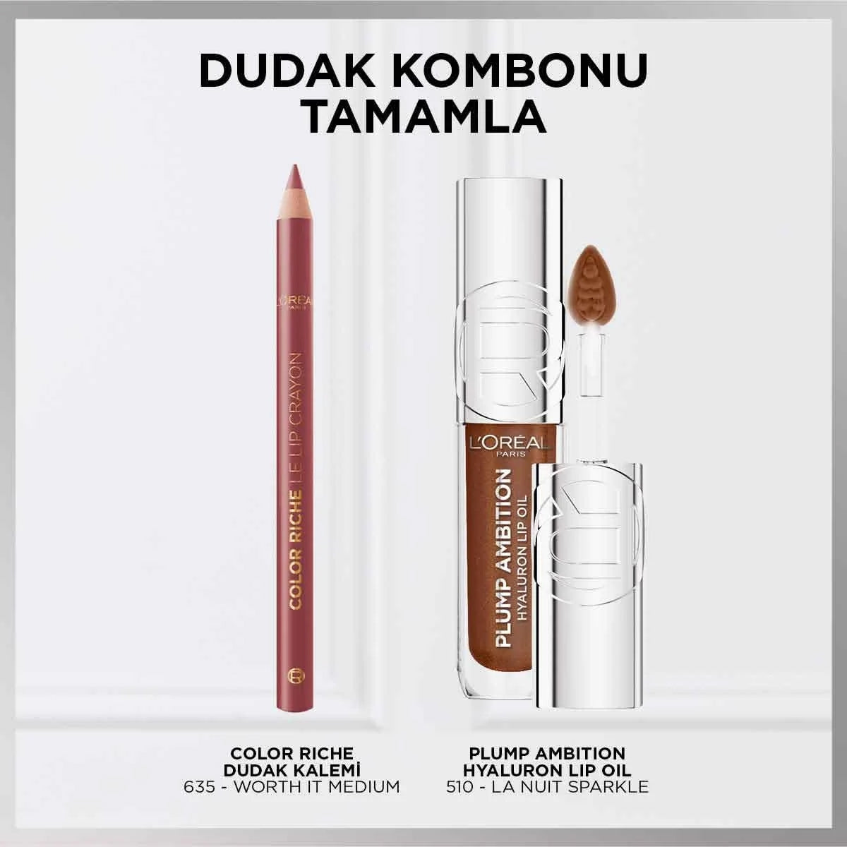 L’Oreal Paris Plump Ambition Hyaluron Lip Oil Besleyici ve Nemlendirici
Dudak Parlatıcısı 510- La Nuit Sparkle