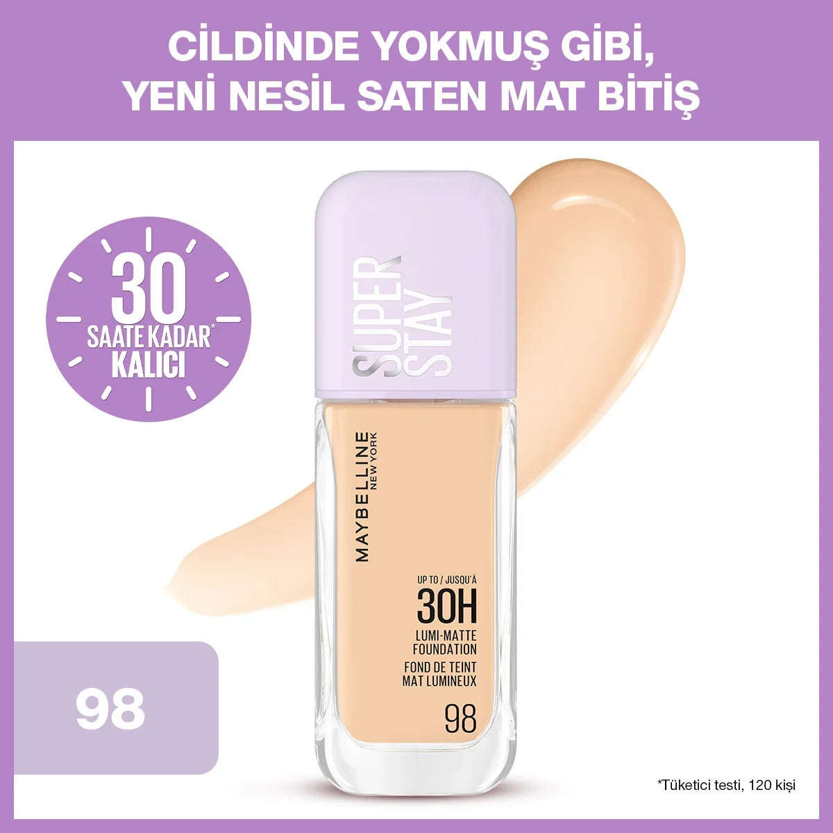 MAYBELLINE Fondöten Super Stay Lumi Matte- 98
