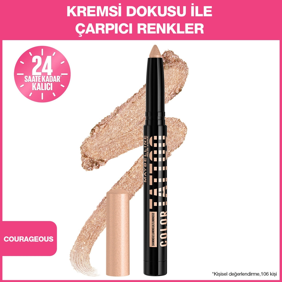Maybelline New York Color Tattoo 24H Eye Stix Göz Farı - Courageous