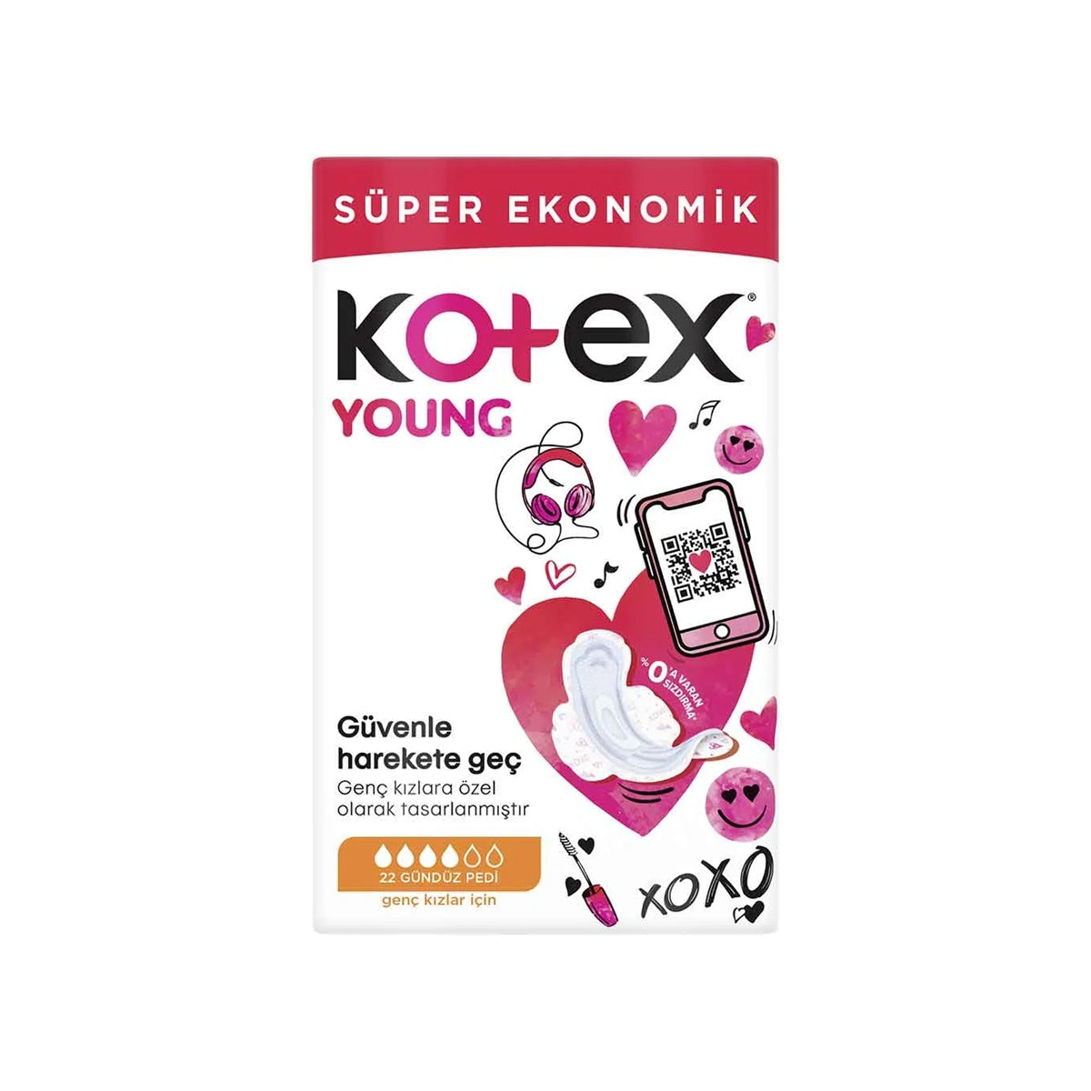 Kotex Young Hijyenij Ped Süper Eko. Gündüz 22'Li
