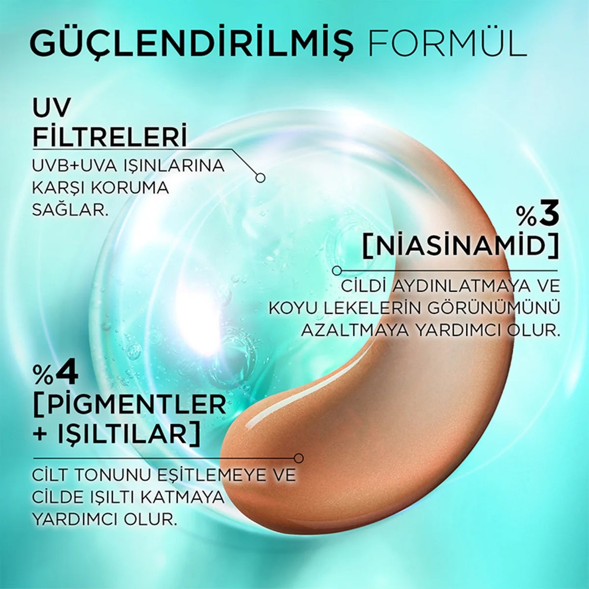 Bright Reveal Renkli Fluid Yüz Güneş Kremi Medium SPF50 50 ml