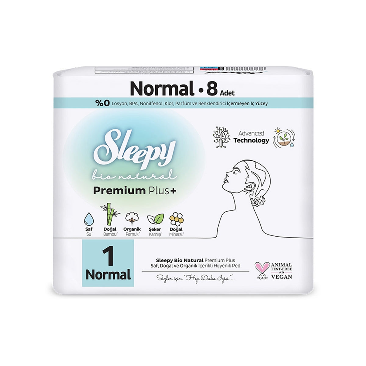 Sleepy Hijyenik Ped Bio Normal 8'Li
