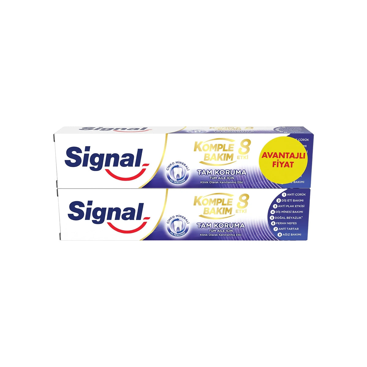 SİGNAL DİŞ MACUNU KOMPLE BAKIM 8 ETKİ 2x75 ML
