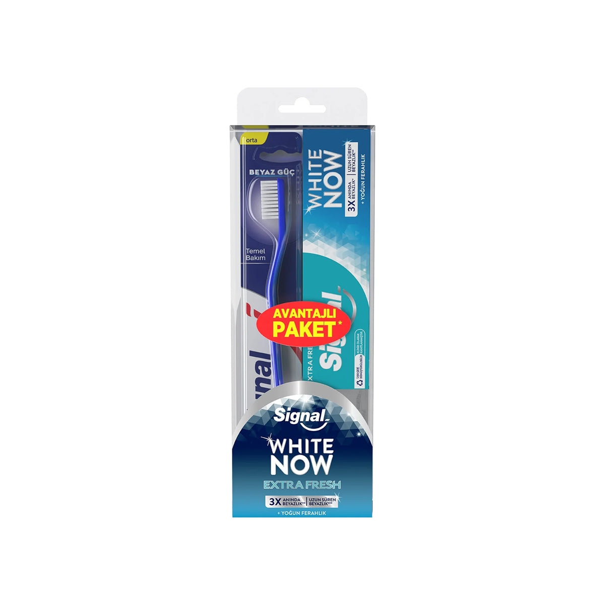 DİŞ MACUNU WHITE NOW EKSTRA FRESH 75 ML +DİŞ FIRÇASI
