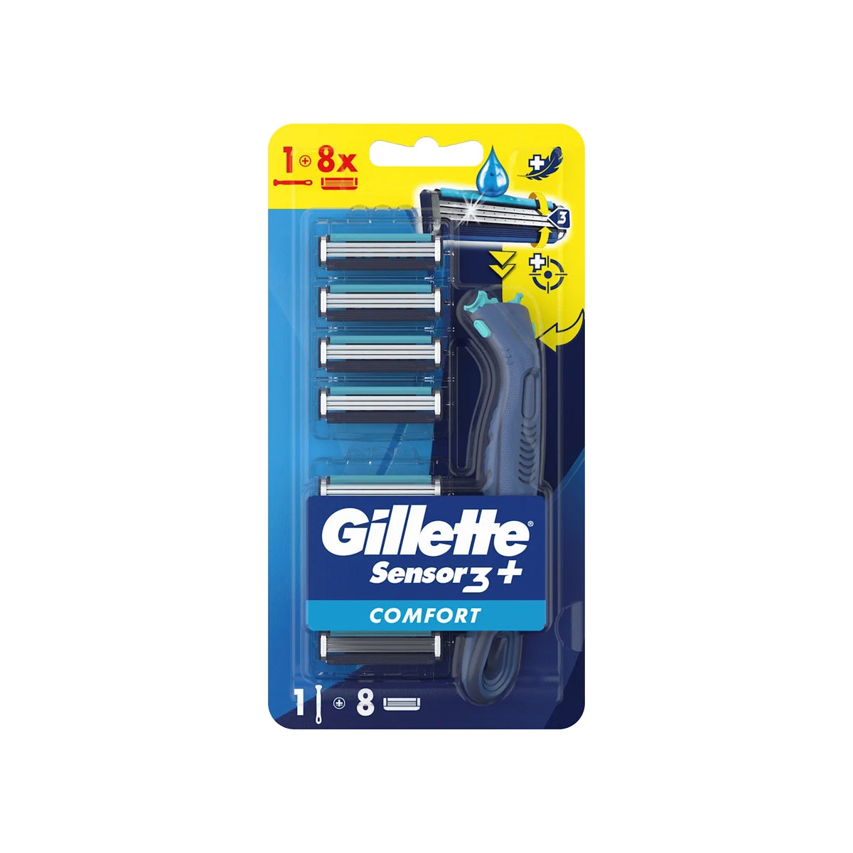 GİLLETTE SENSOR 3 PLUS COMFORT H+8
