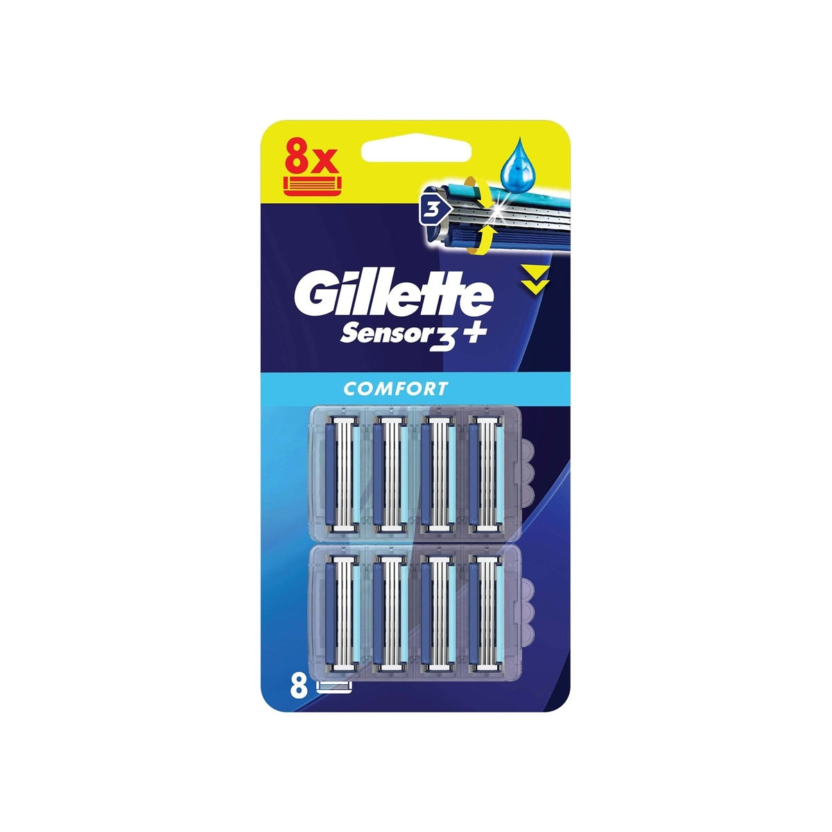 GILLETTE SENSOR 3 PLUS COMFORT 8 YEDEK BAŞLIKLI
