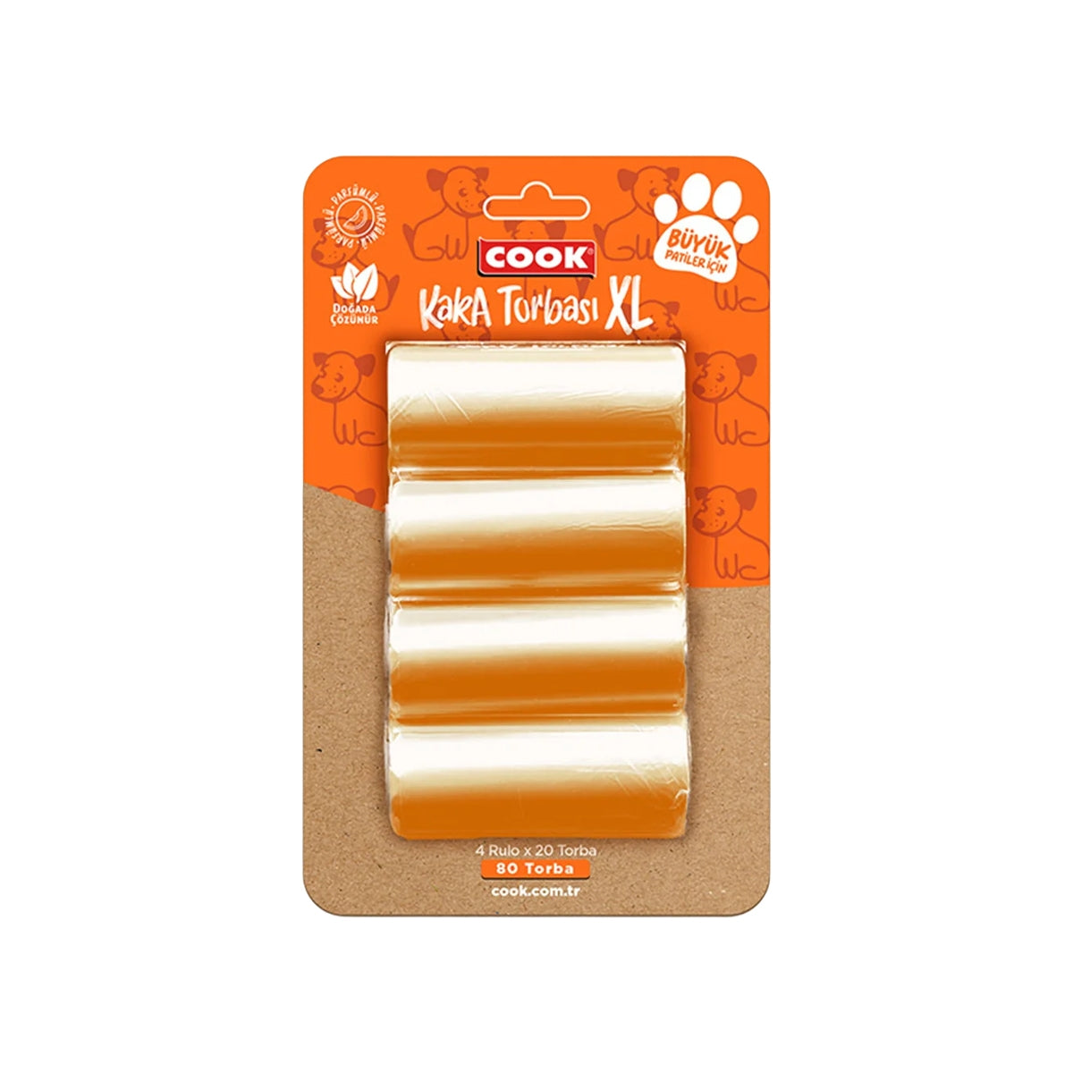COOK Kaka Torbası Yedeği XL 4'lü Rulo (Blister'li)
