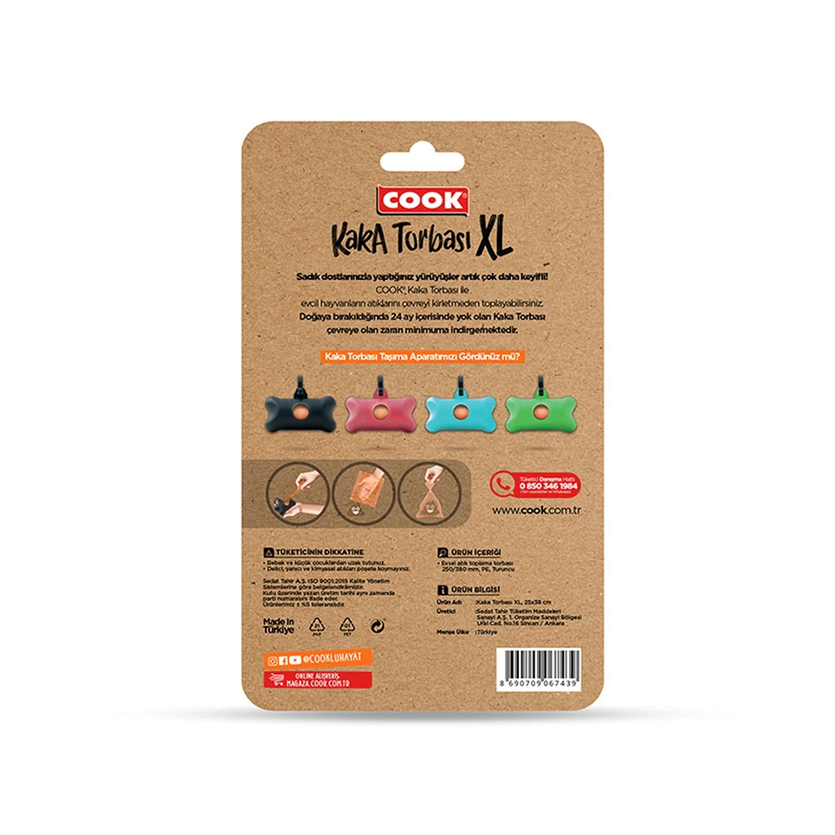 COOK Kaka Torbası Yedeği XL 4'lü Rulo (Blister'li)
