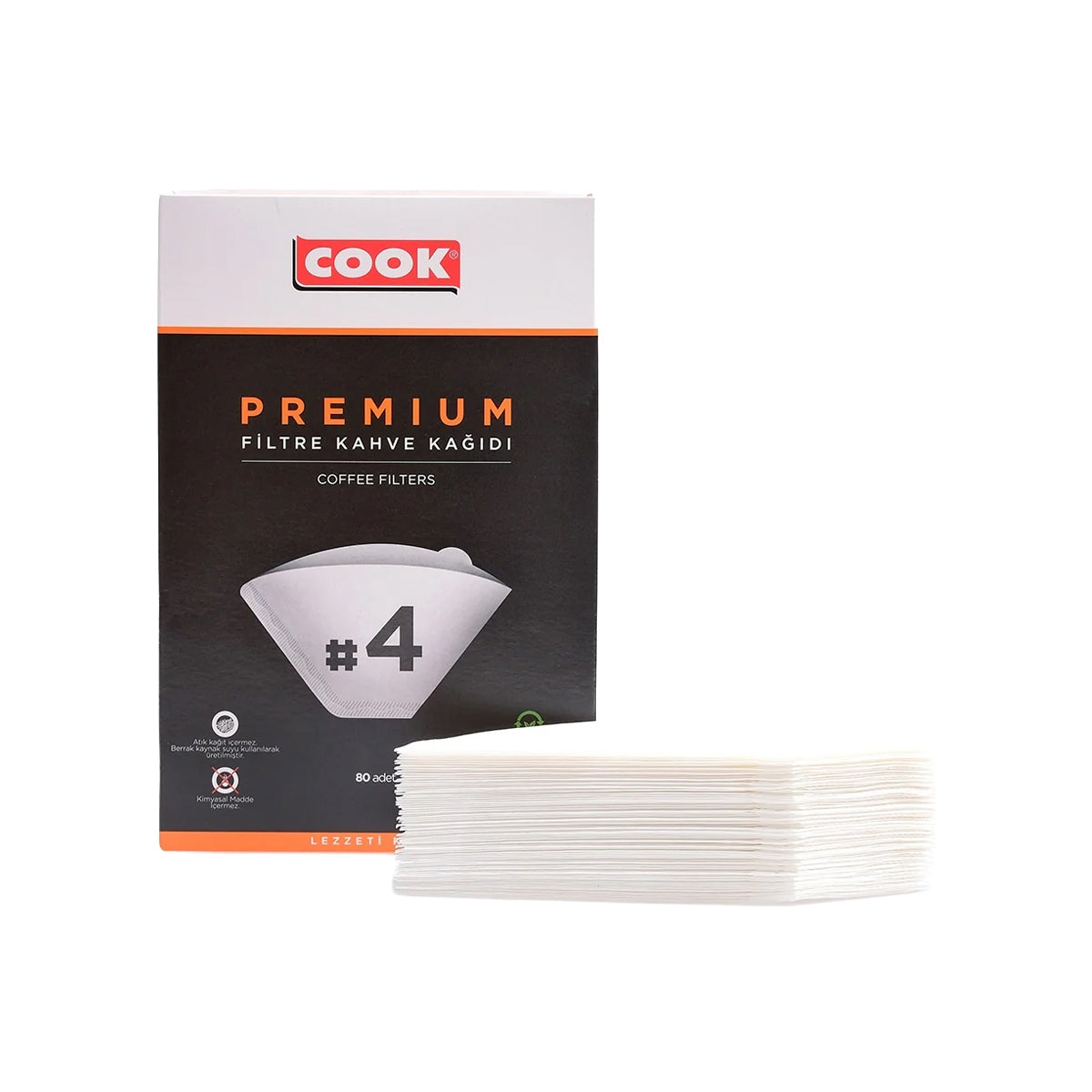 COOK Premium Filtre Kahve Kağıdı (Ebat 4) 80’li

