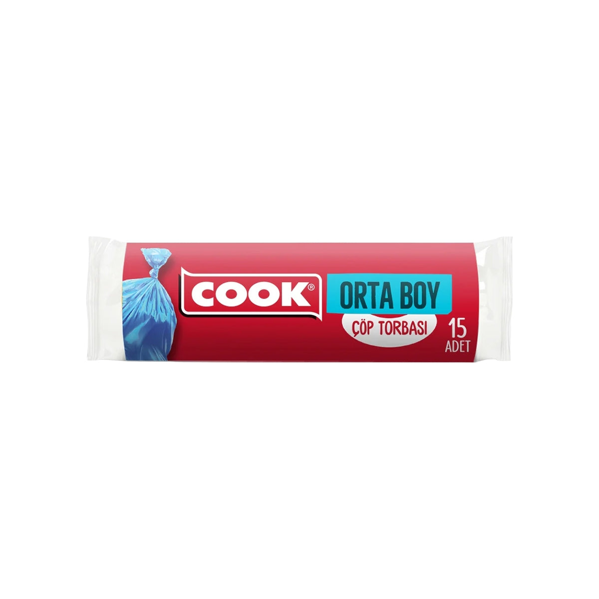 COOK Orta Boy Çöp Torbası 55x60 cm. 15'li Rulo