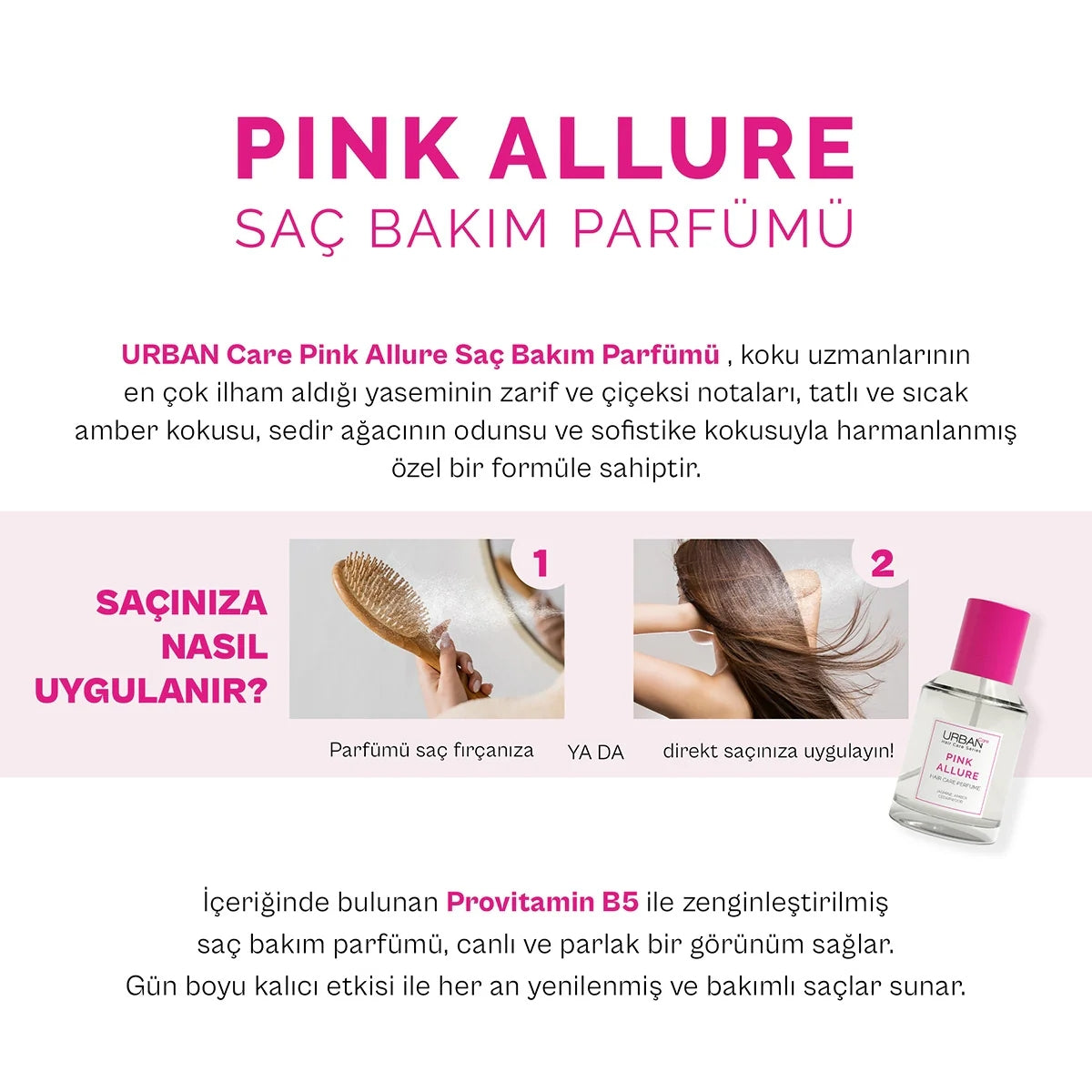 Pink Allure Saç Bakım Parfümü 50 Ml
