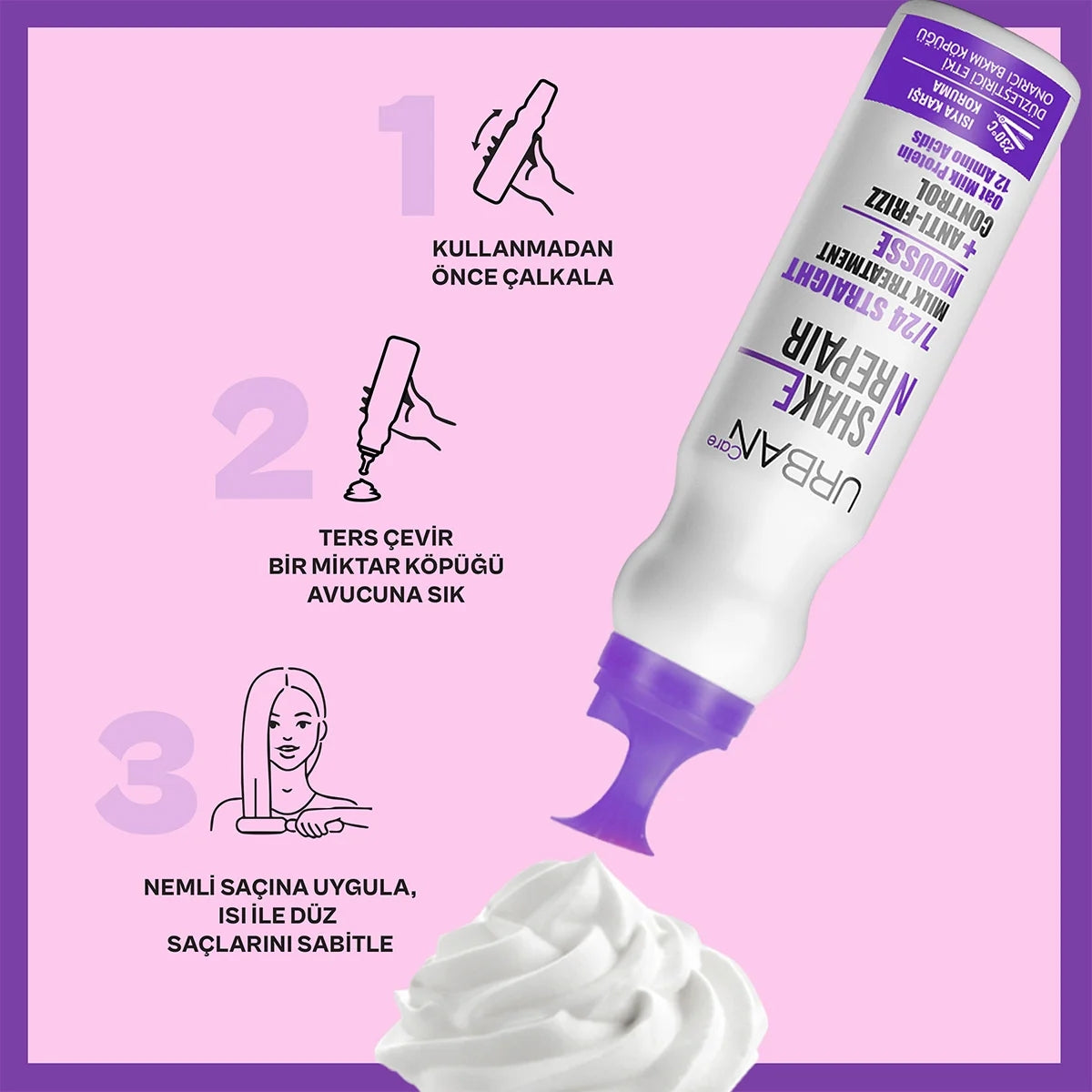 Shake N Repair Düzleştirici Etkili Saç Bakım Köpüğü 150 Ml
