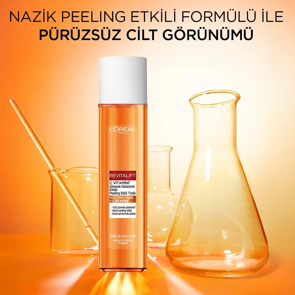 LOREAL PARIS REVITALIFT C VITAMINI PEELING ETKILI TONIK 180 ML

