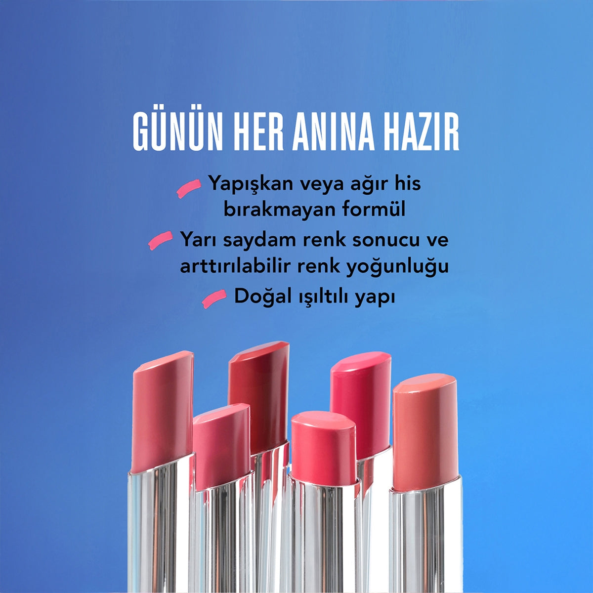 Sheer Up Yarı Transparan - Parlak Bitişli Nemlendirici Ruj 003-
Pinky Nude