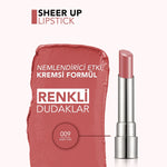 Sheer Up Yarı Transparan ve Parlak Bitişli Nemlendirici Ruj 009 Baby
Girl