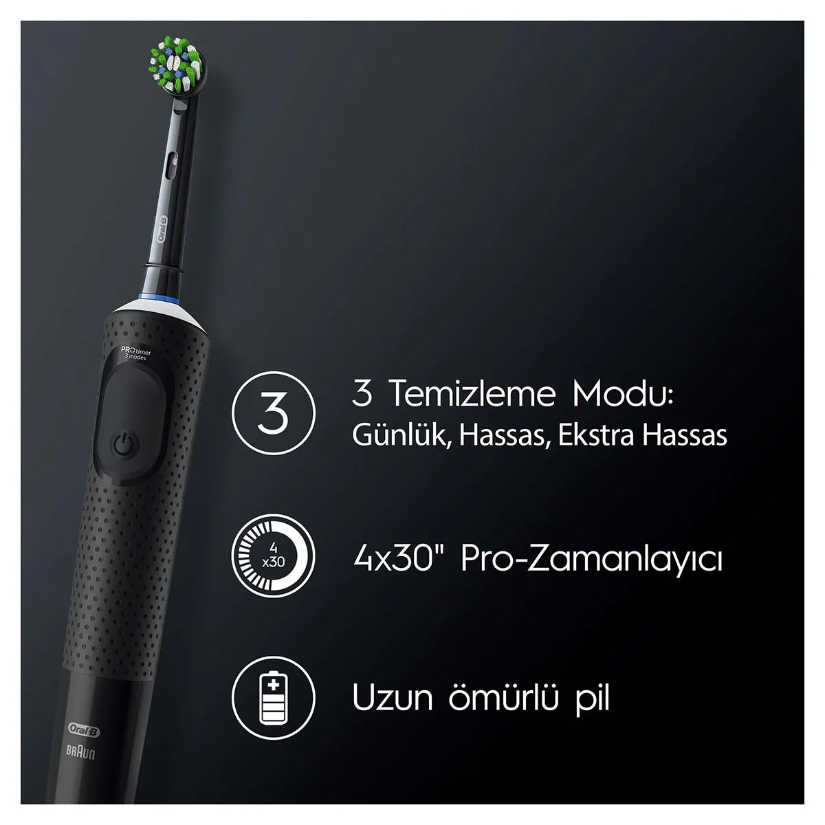 ORAL- B Şarjlı Diş Fırçası Vitality Pro Protect X Clean Black Box