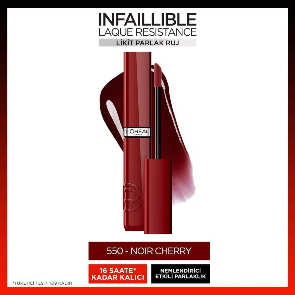 Laque Resistance Likit Parlak Ruj 550 Noir Cherry