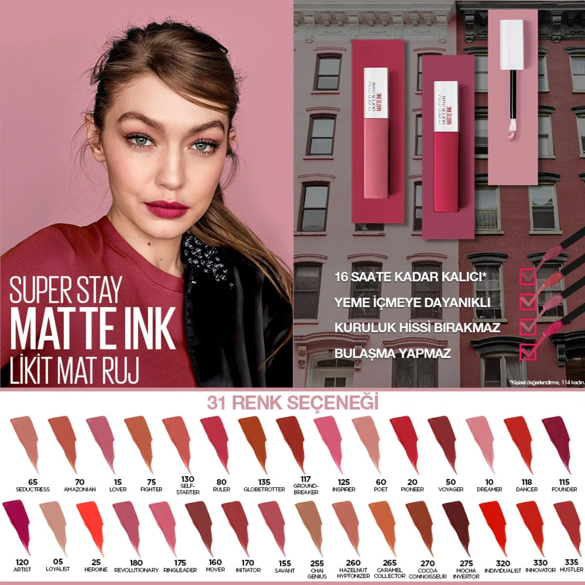 MAYBELLINE Super Stay Matte Ink Ruj 500 Insider
