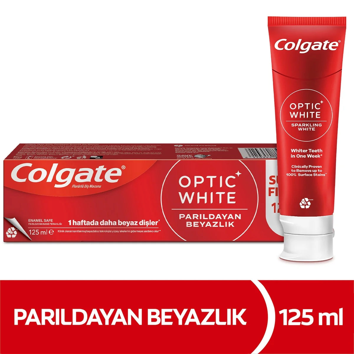 Colgate Optic White Parıldayan Beyazlık Diş Macunu 125ml