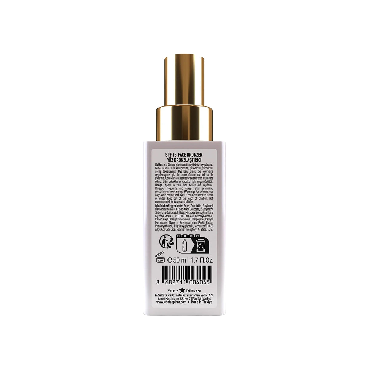 YÜZ BRONZLAŞTIRICI SPF15 50 ML
