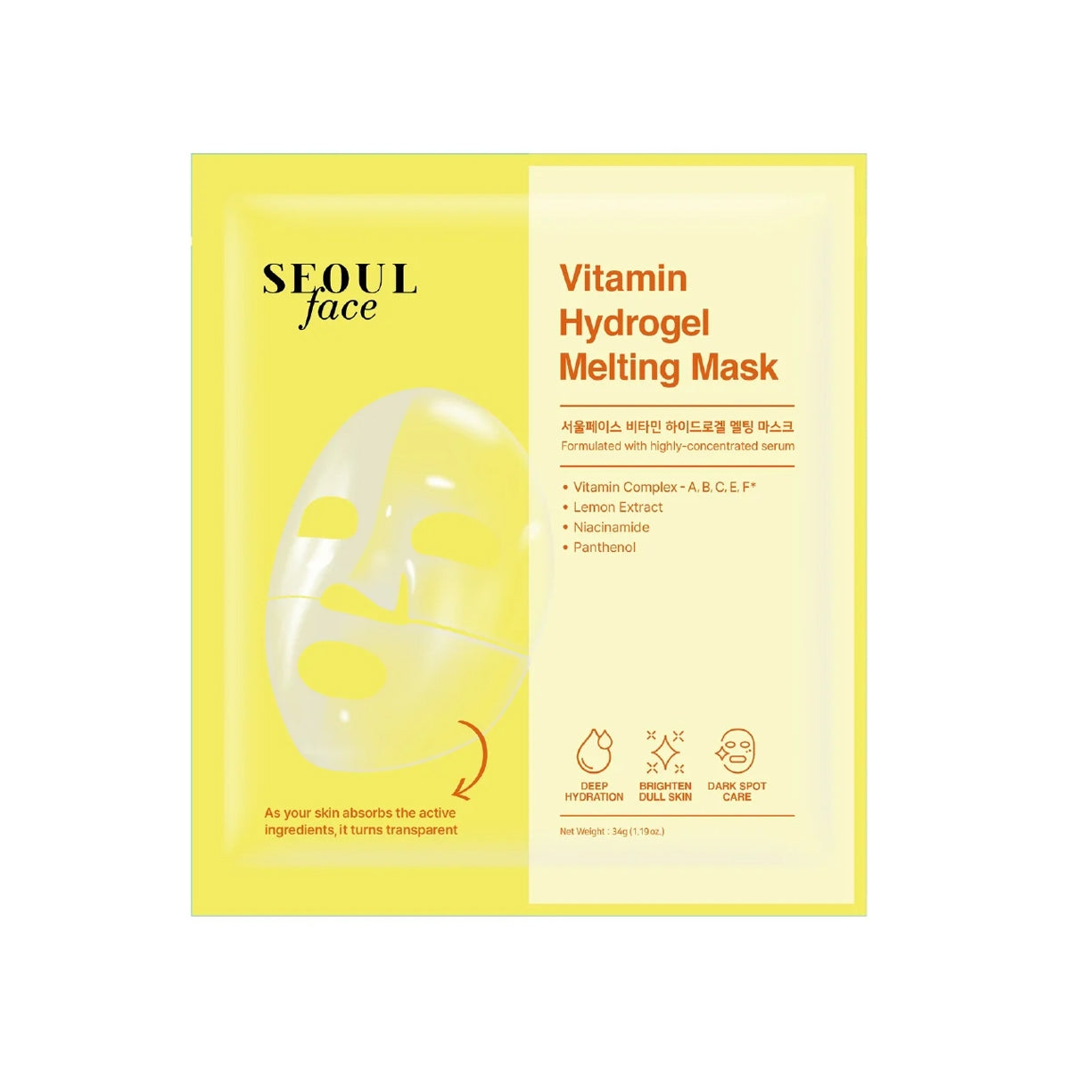 Seoul Vitamin Hydrogel Eriyen Yüz Maskesi
