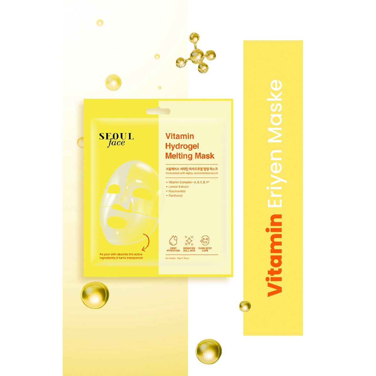 Seoul Vitamin Hydrogel Eriyen Yüz Maskesi

