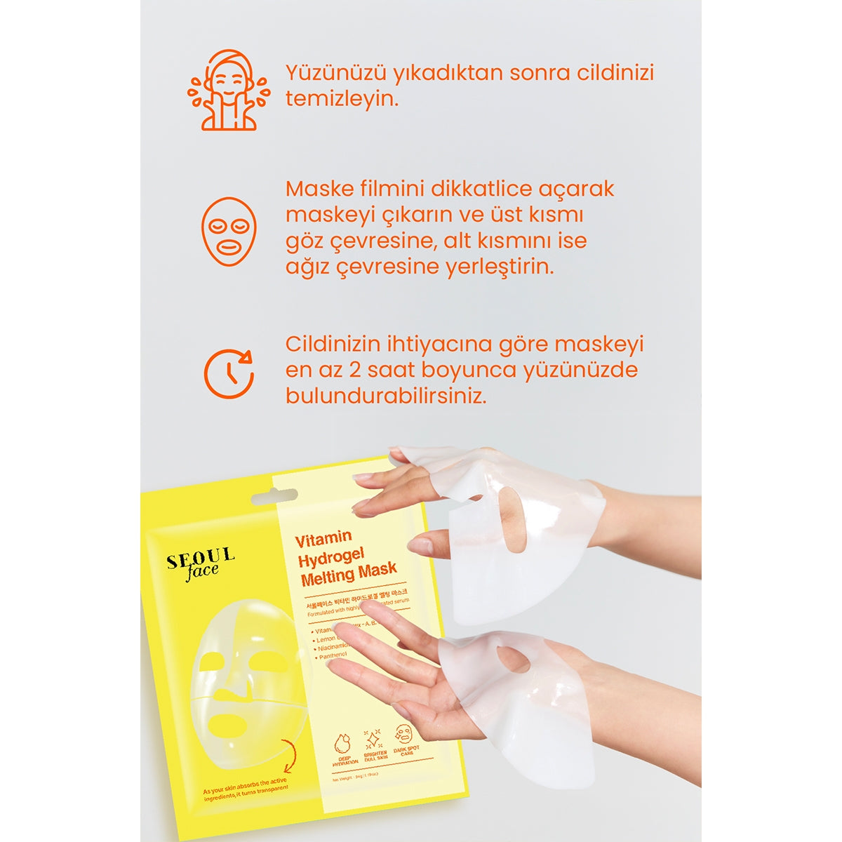 Seoul Vitamin Hydrogel Eriyen Yüz Maskesi
