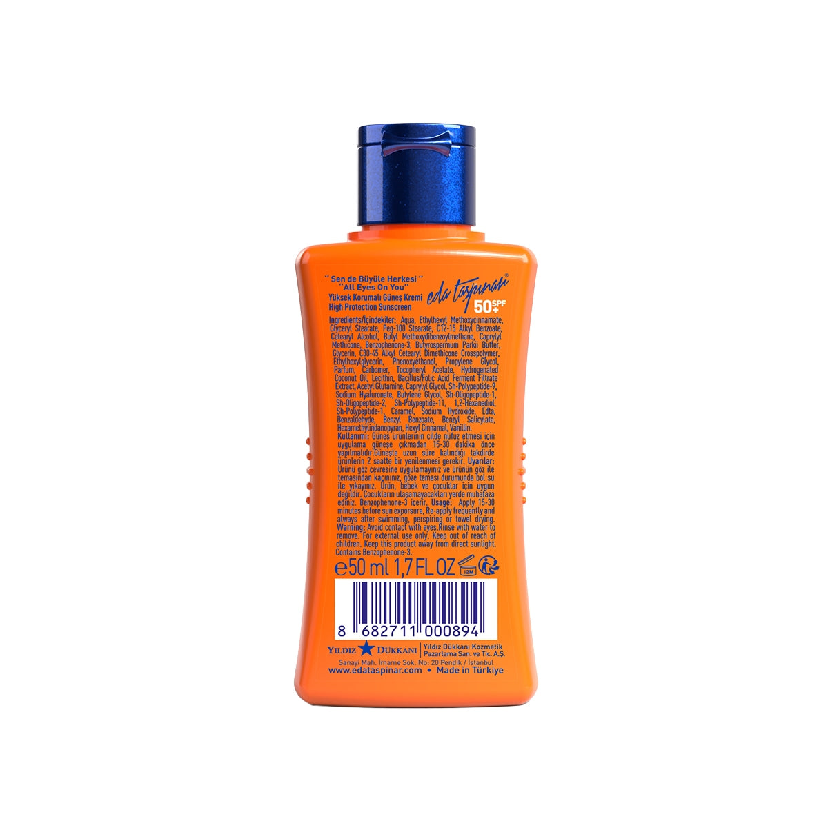 EDA TAŞPINAR GÜNEŞ KREMİ SPF 50+ TRAVEL SIZE 50 ML