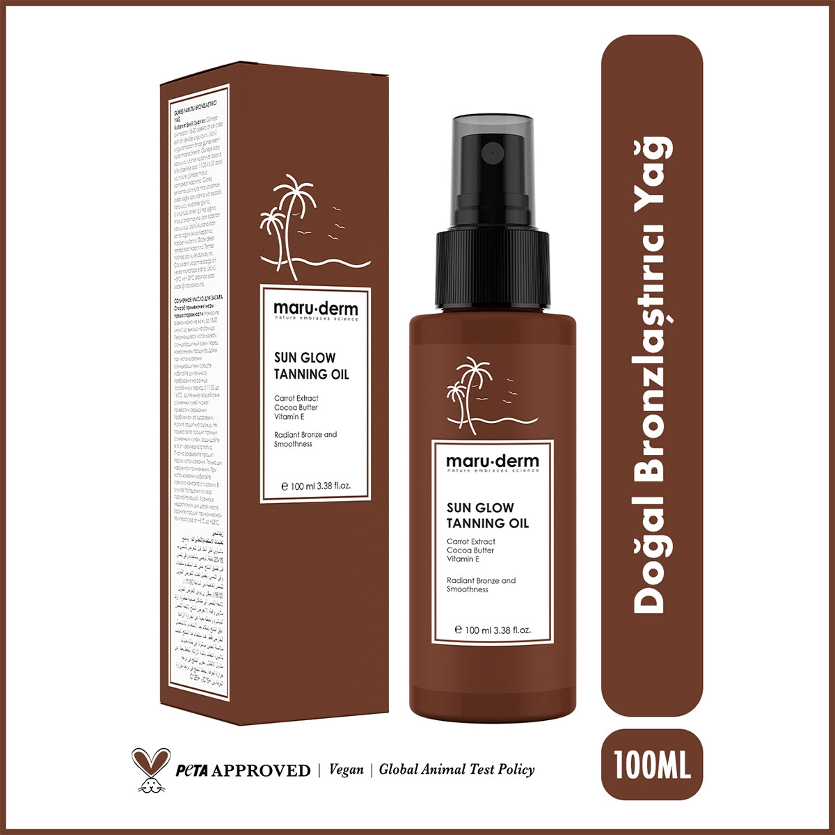 Sun Glow Güneş Yağı SPF0 100 ml