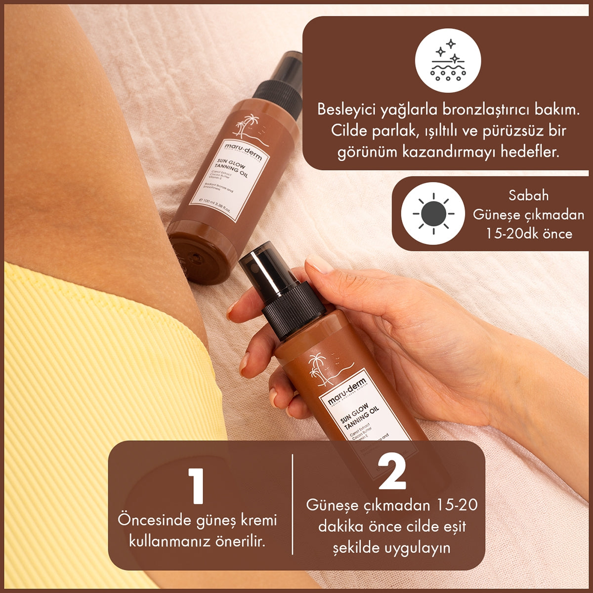 Sun Glow Güneş Yağı SPF0 100 ml