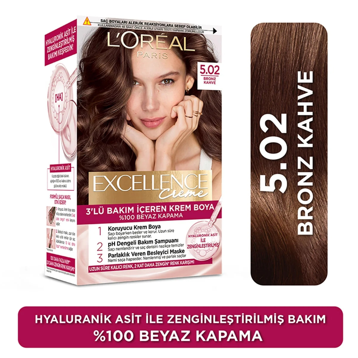 Creme Saç Boyası Bronz Kahve 5-02