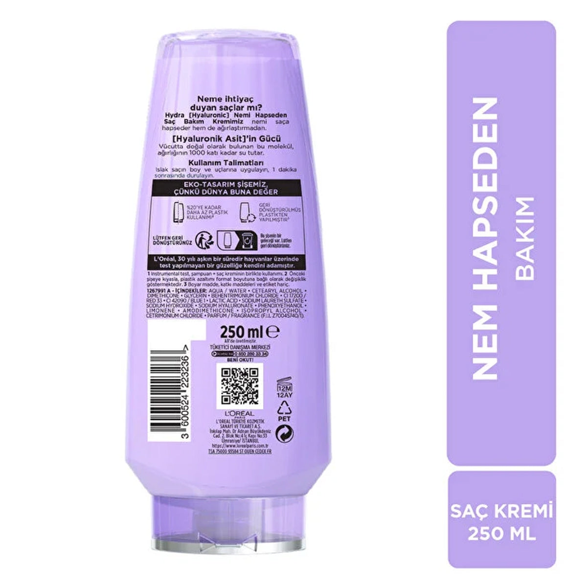 Elseve Hyaluronic Nem Saç Kremş 250 Ml
